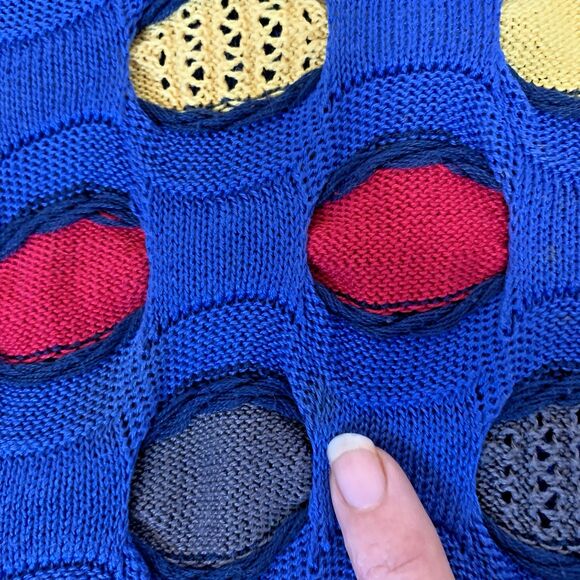 Rare VINTAGE COOGI Australia Bubble Dot 3D Textured Knit Sweater M – Some Flaws - Picture 13 of 16